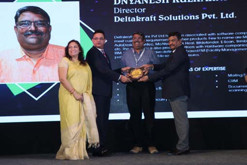 BEST SOLUTION PARTNER Award goes to DELTAKRAFT SOLUTIONS PVT LTD at VAR Symposium 2019