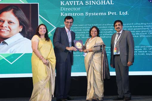 BEST SECURITY SOLUTIONS PARTNER Award goes to KAMTRON SYSTEMS PVT LTD at VAR Symposium 2019