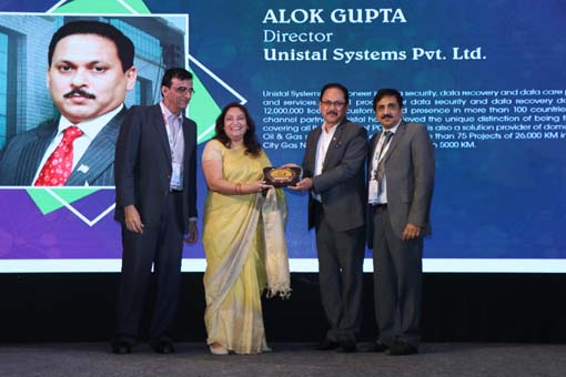 BEST SECURITY SOLUTIONS PARTNER Award goes to UNISTAL SYSTEMS PVT LTD at VAR Symposium 2019