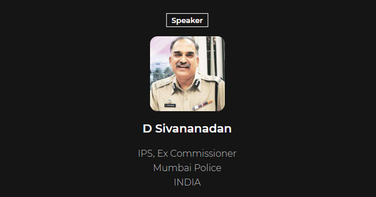 D Sivananadan, IPS Ex Commissioner, Mumbai Police