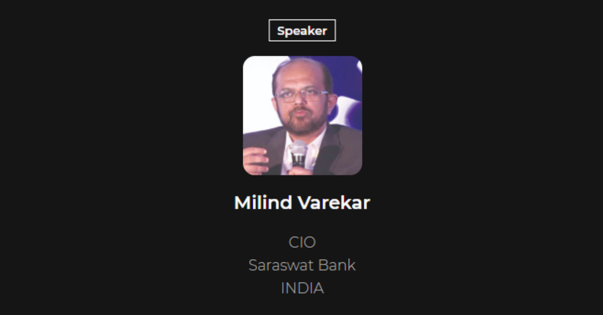 Milind Varekar CIO, Saraswat Bank