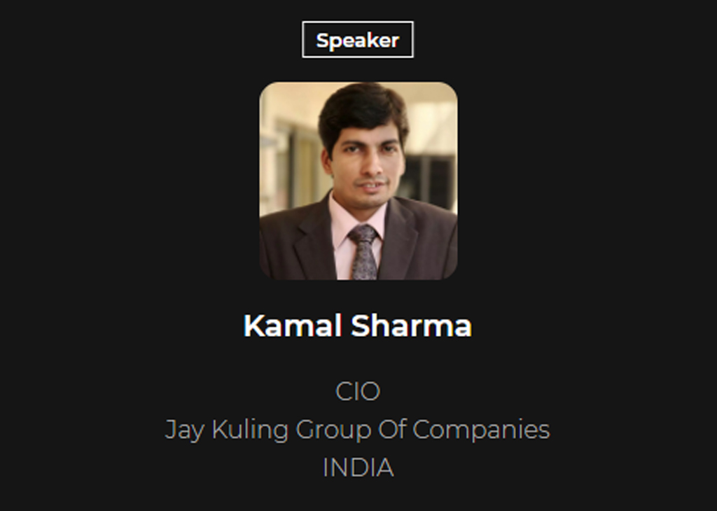 Kamal Sharma, CIO, Jay Kuling Group Of Companies