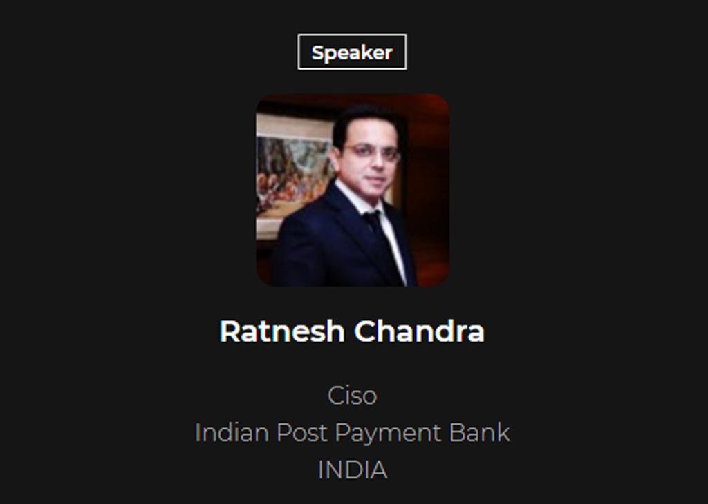 Ratnesh Chandra, CISO, Indian Post Payment Bank