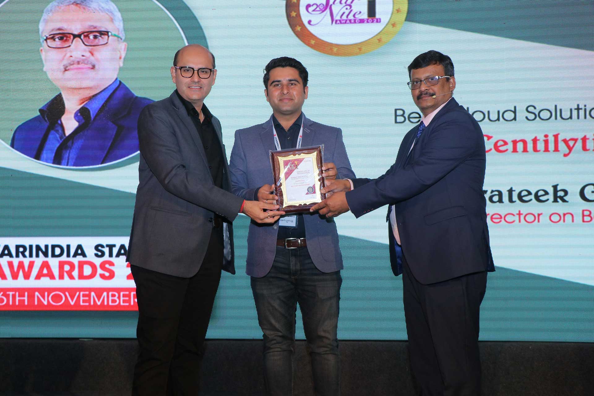 Best Cloud Solution Partner Award goes to Centilytics at 20th Star Nite Awards 2021