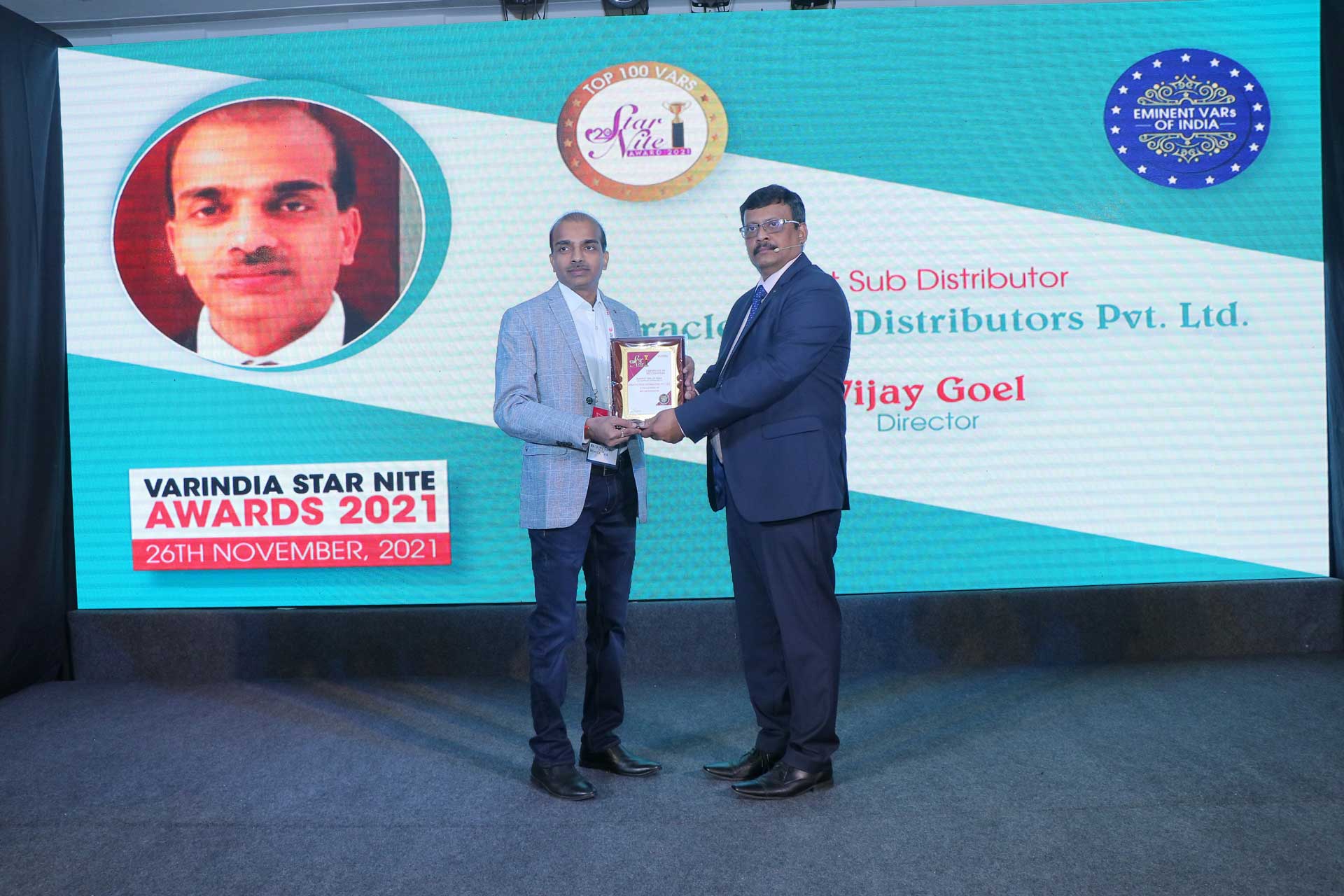 Best Sub-Distributor Award goes to Miracle Tech at 20th Star Nite Awards 2021