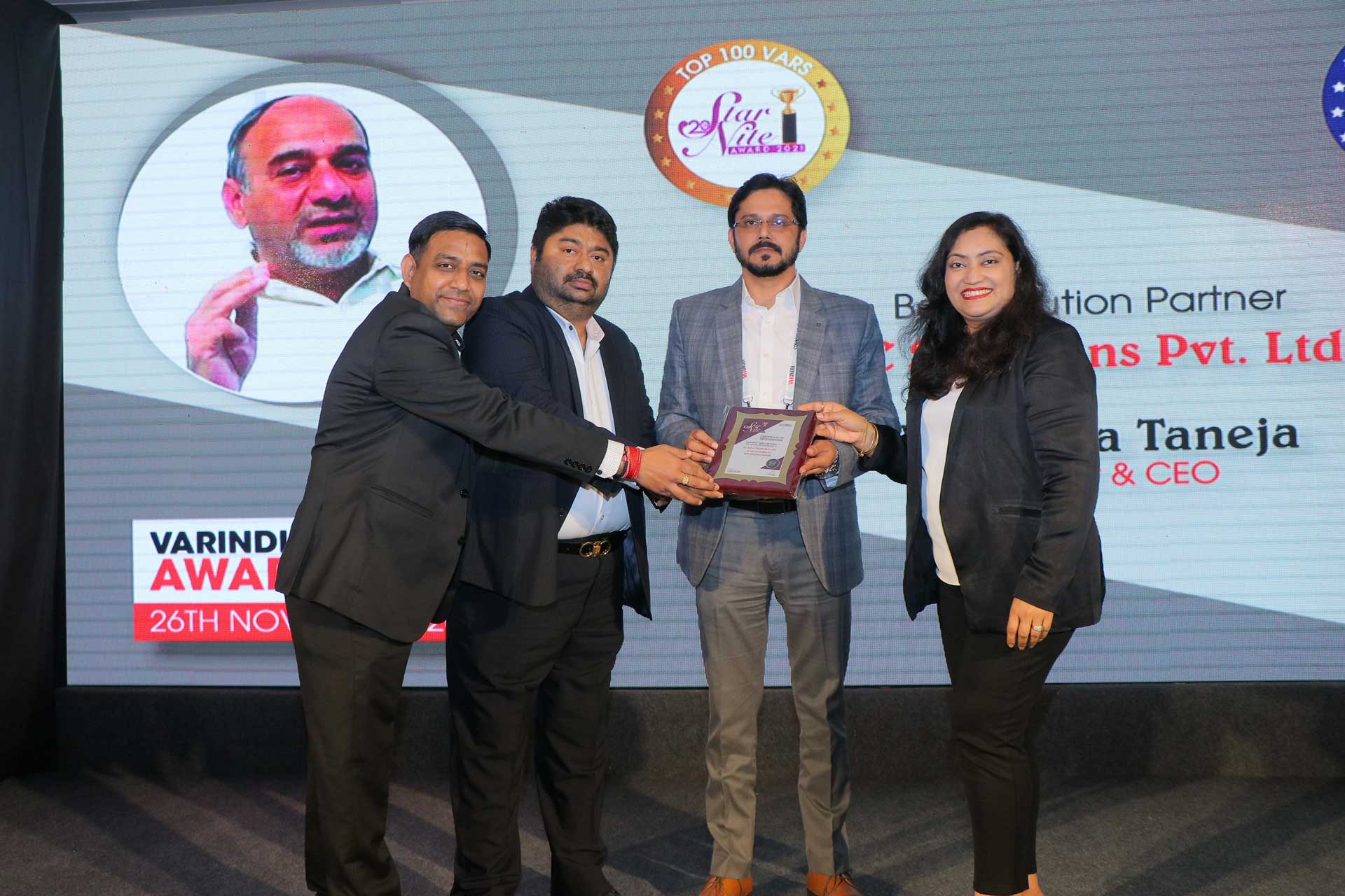 Best Solution Partner Award goes to P C Solutions Pvt. Ltd., at 20th Star Nite Awards 2021