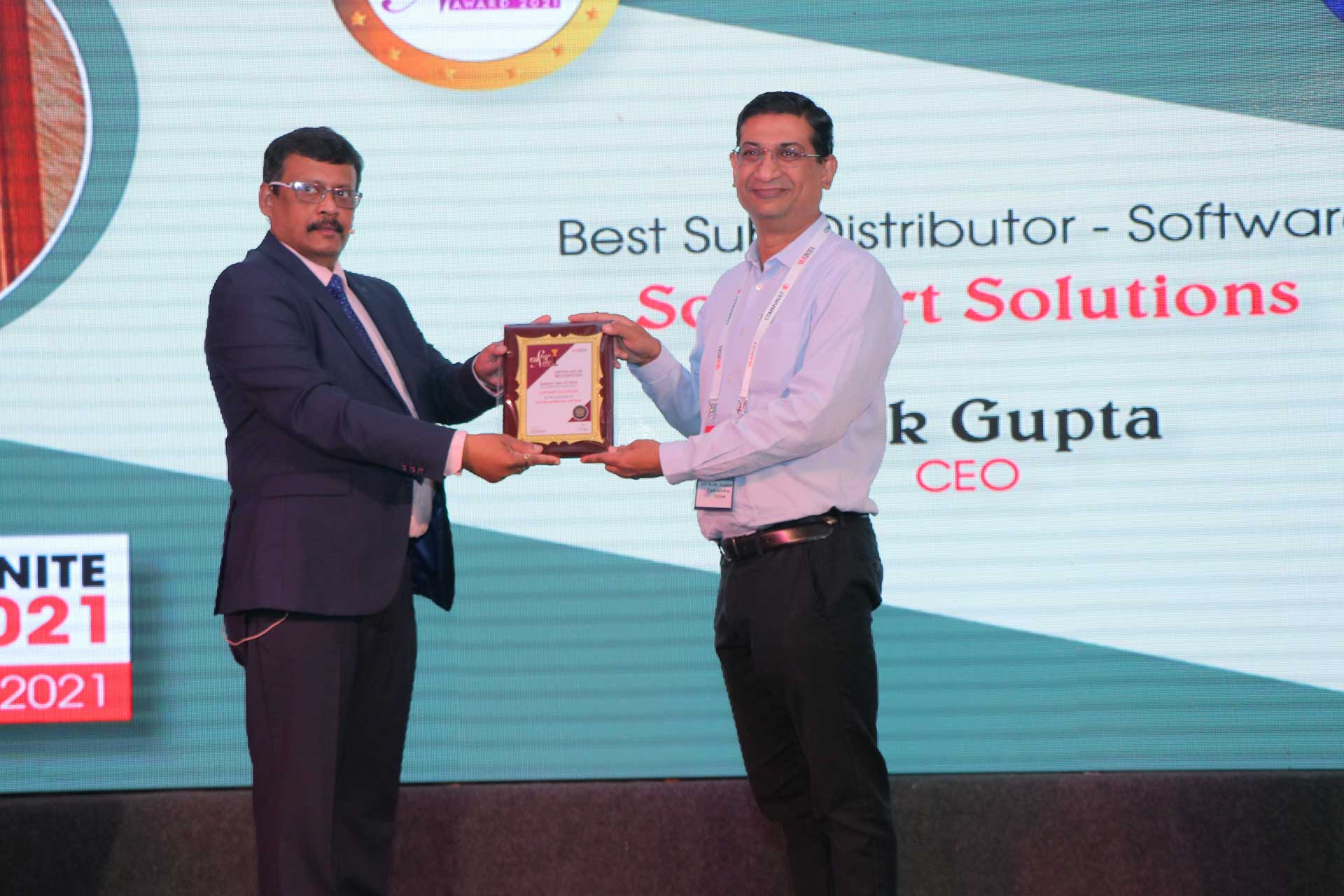 Best Sub-Distributor- Software, Award goes to Softmart Solutions at 20th Star Nite Awards 2021