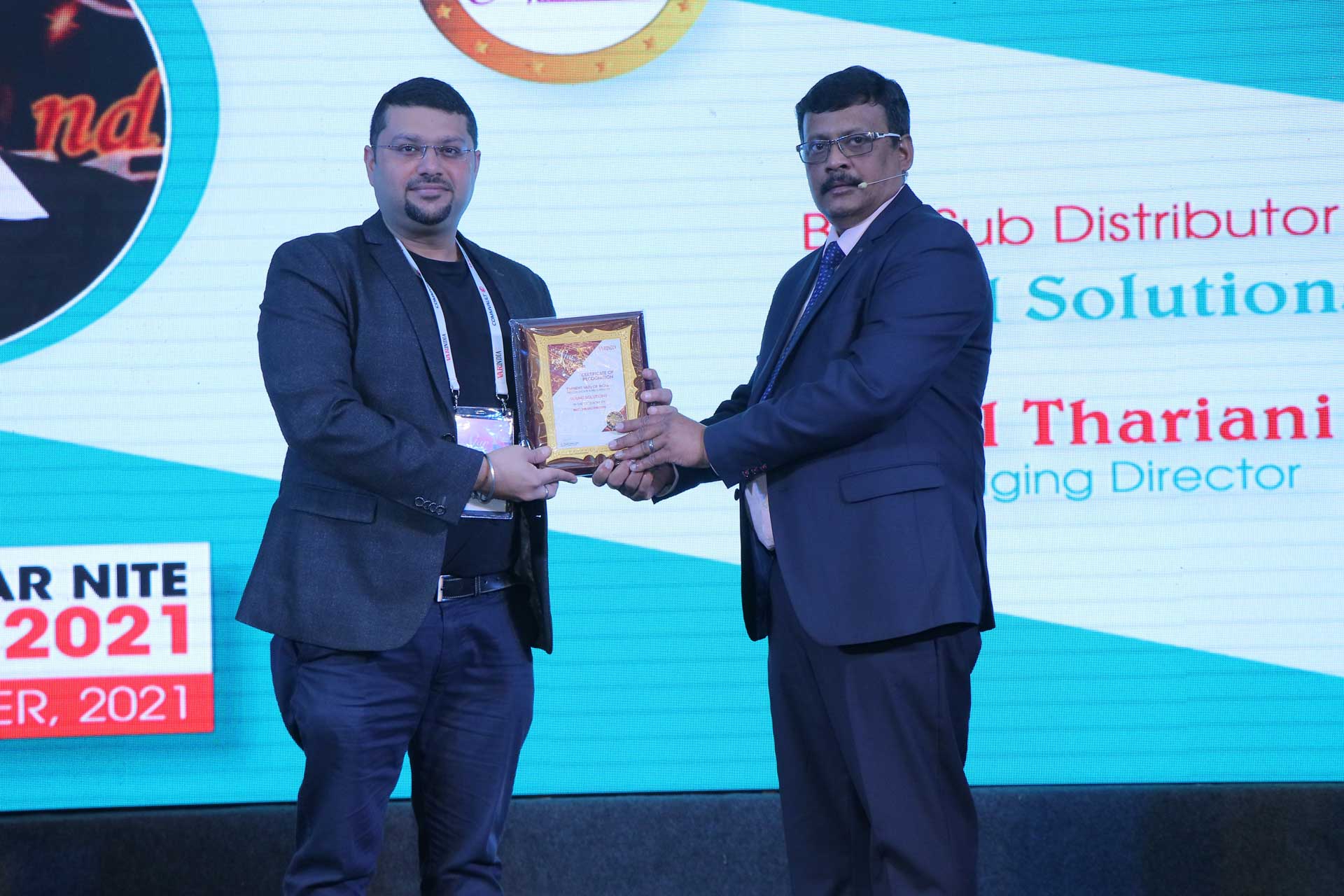 Best Sub-Distributor Award goes to Sound Solutions at 20th Star Nite Awards 2021