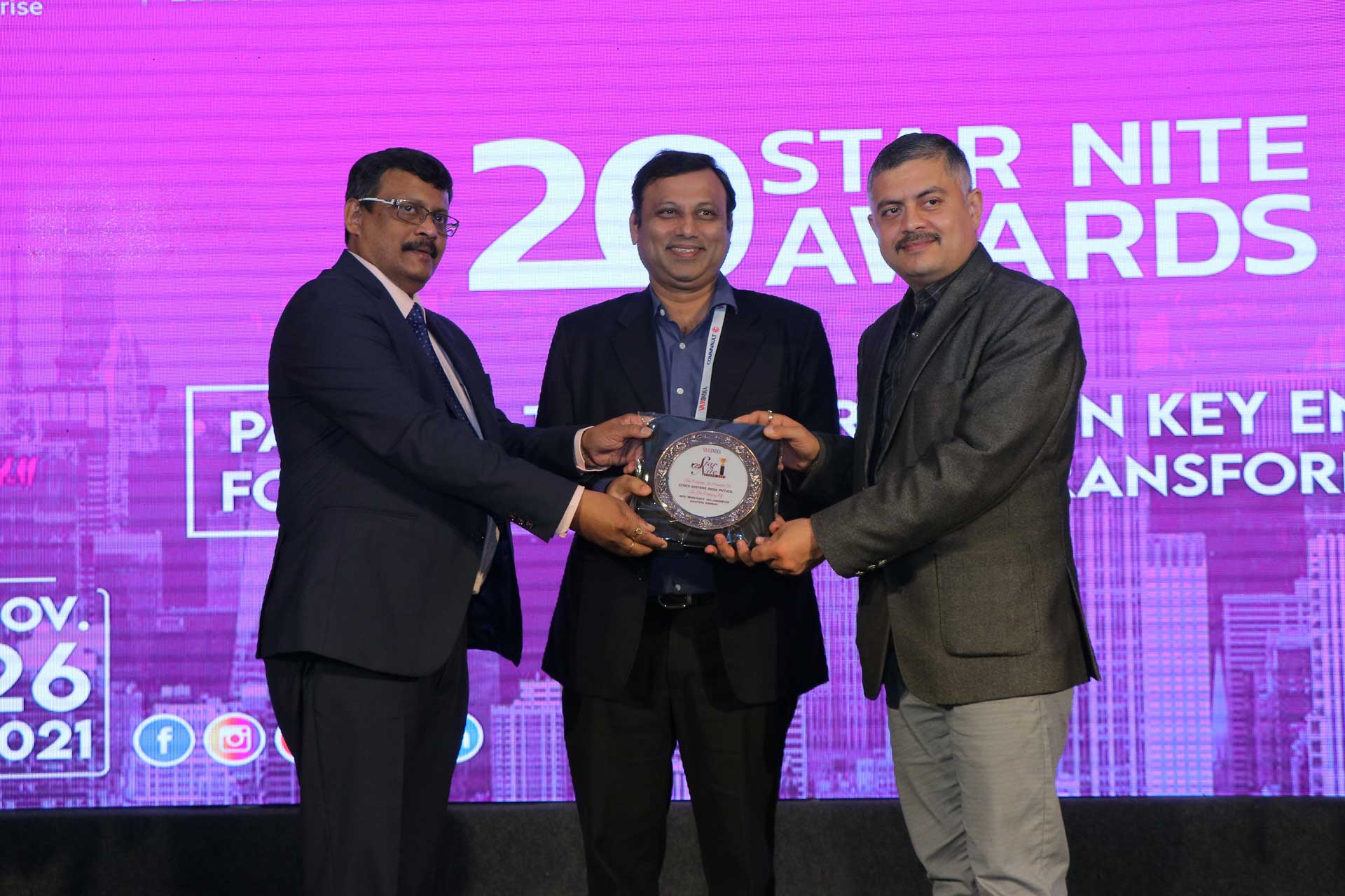 Best Work Force Collaboration Solution Company Award goes to CITRIX SYSTEMS INDIA at 20th Star Nite Awards 2021