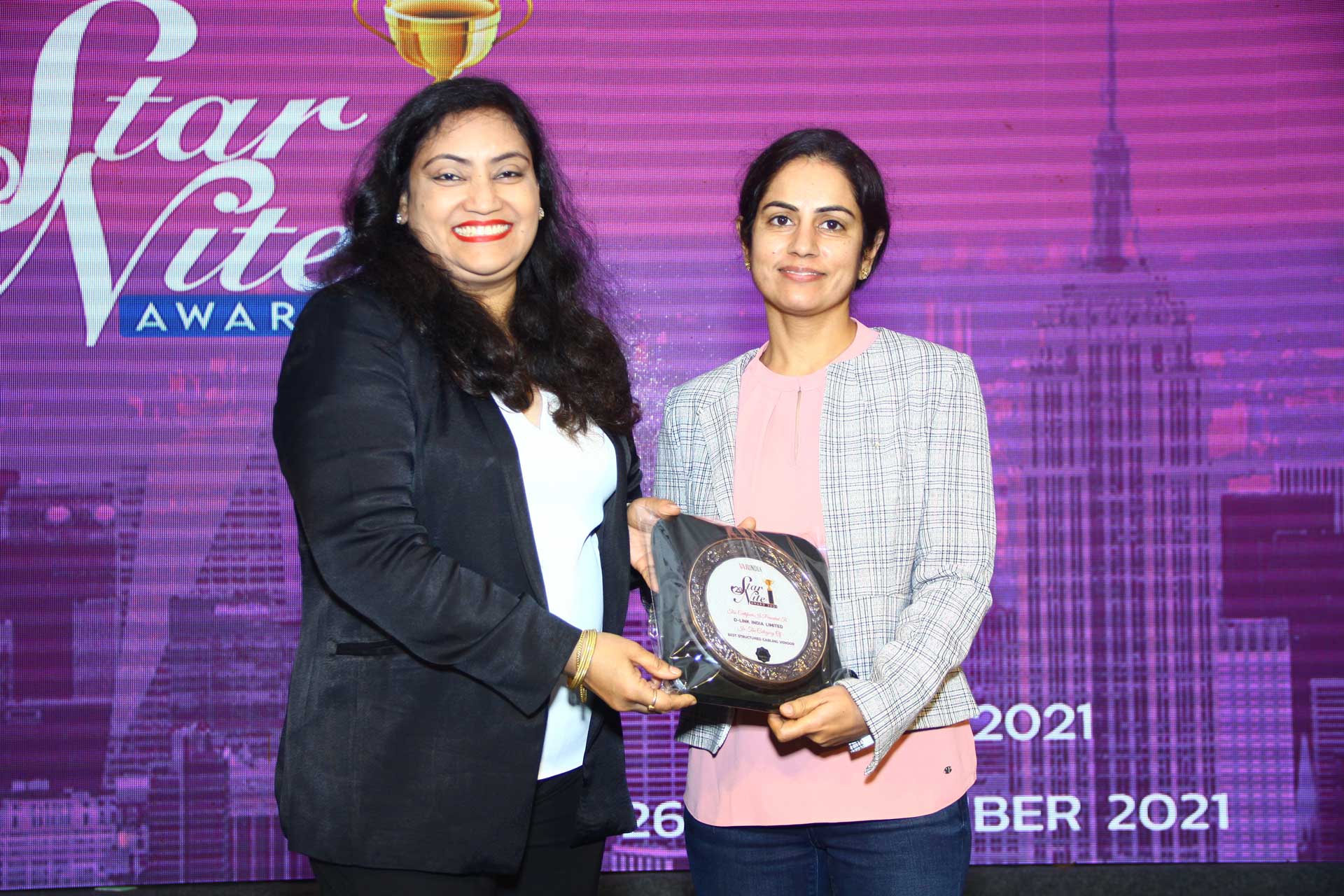 Best Structured Cabling Vendor Company Award goes to D-LINK India Limited at 20th Star Nite Awards 2021