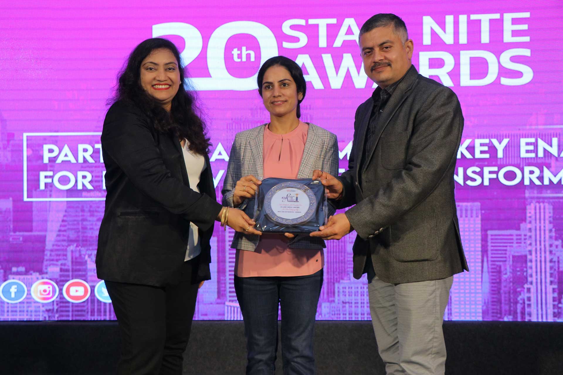 Best SMB Networking Company Award goes to  D-LINK India Limited at 20th Star Nite Awards 2021