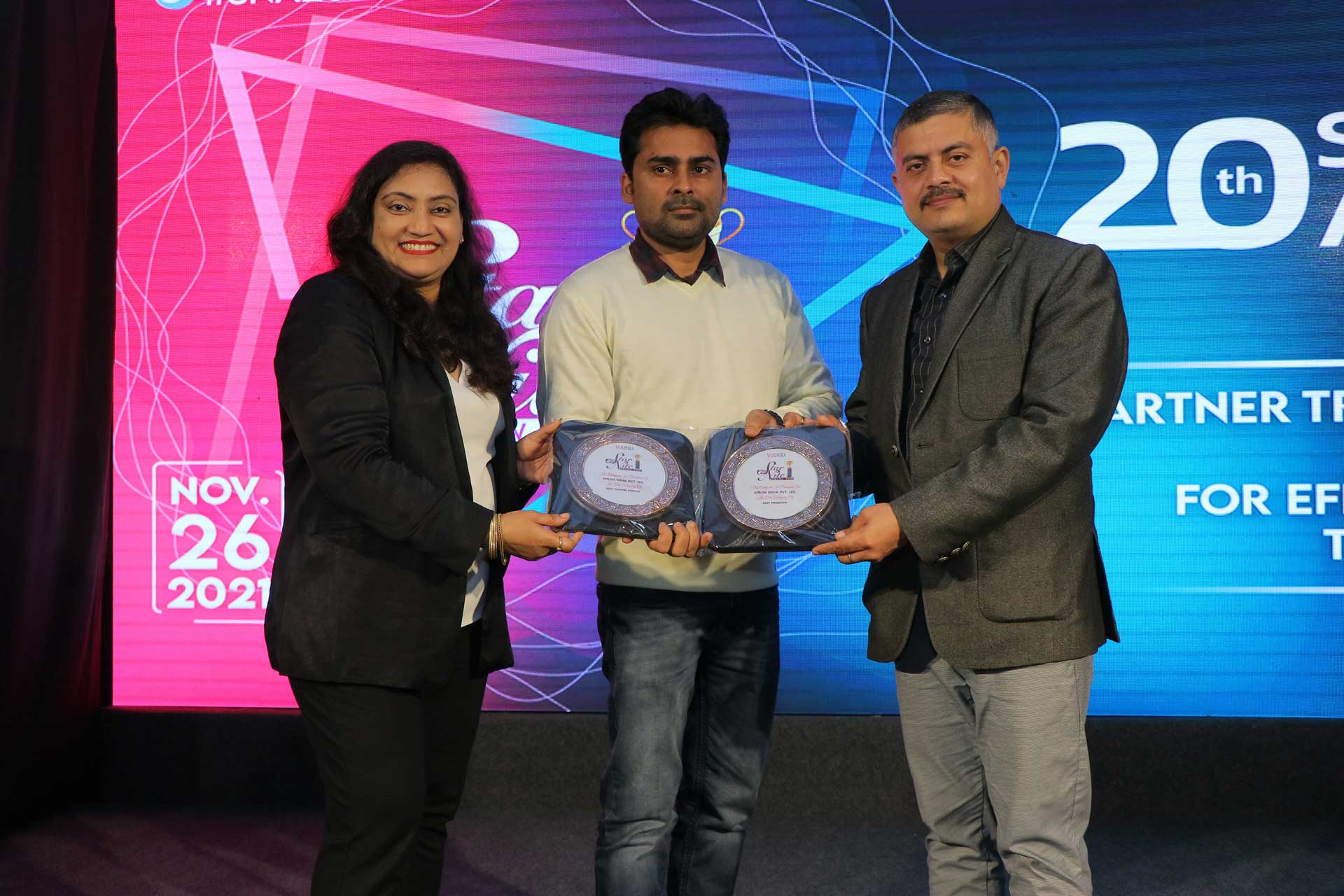 Best InkTank Printer and Best Projector Award goes to Epson India Pvt. Ltd. at 20th Star Nite Awards 2021