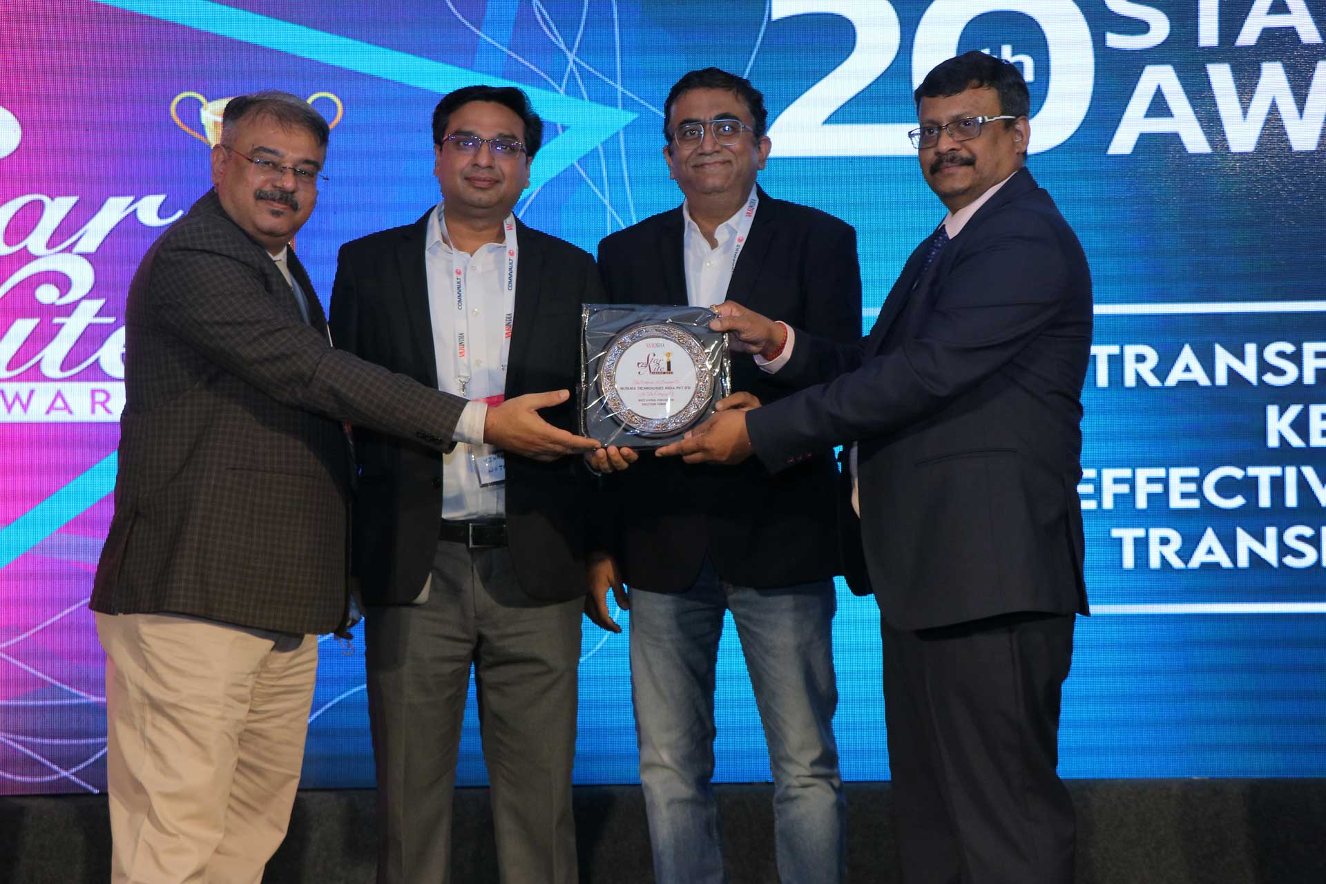 Best Hyper Converged Solution Company Award goes to Nutanix Technologies India Pvt Ltd at 20th Star Nite Awards 2021