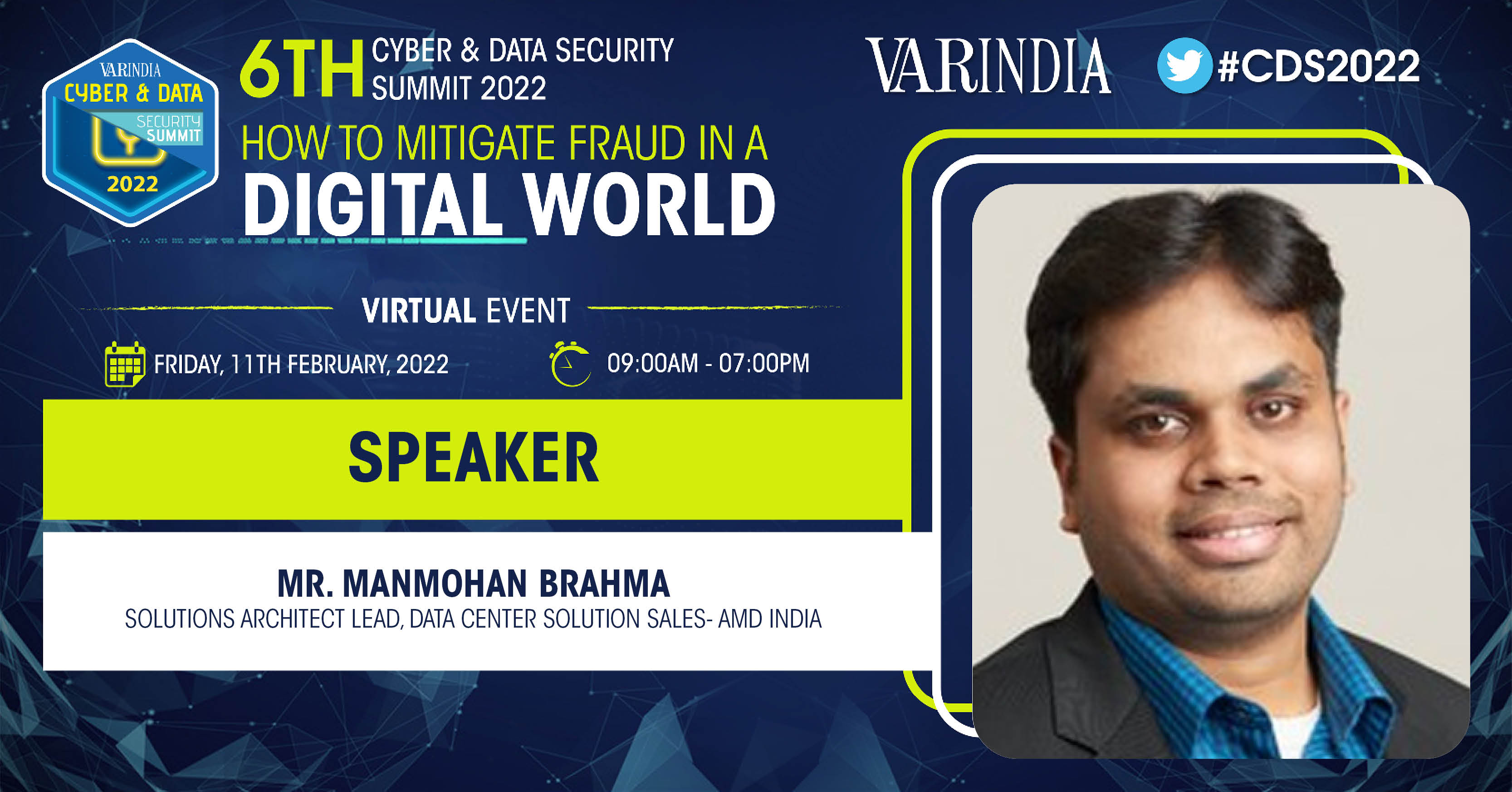 Presentation by  Mr.  Manmohan Brahma, Solutions Architect Lead, Data Center Solution Sales- AMD India