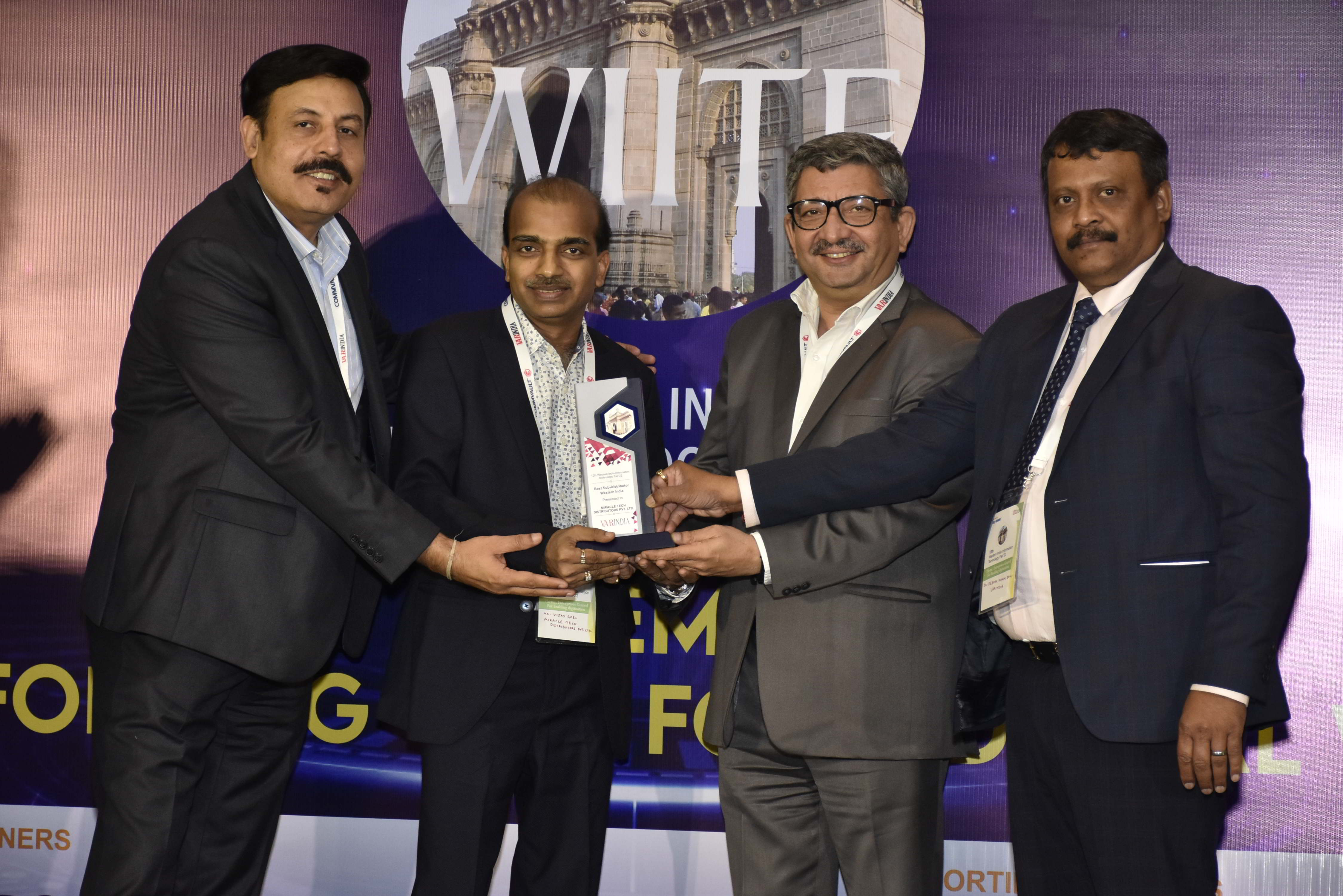 The Best Sub-Distributor, Western India went to Miracle Tech Distributors Pvt. Ltd.