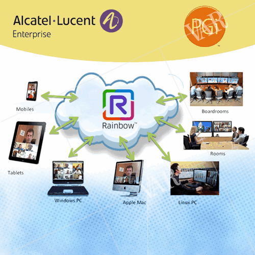 alcatellucent rainbow integrates with pgi audio