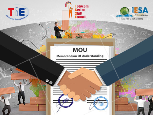 tssc signs mou with tie and iesa for iot skill development centre