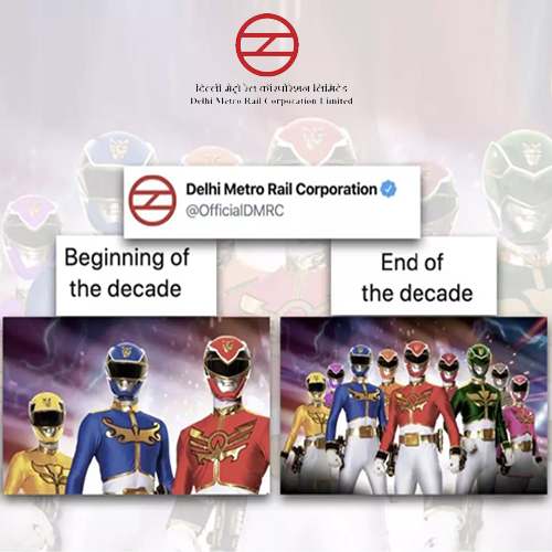 DMRC uses 'Power Rangers' meme to document its decade long progress