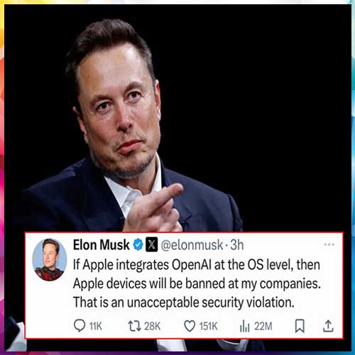 Elon Musk to ban Apple devices if OpenAI integrated into OS