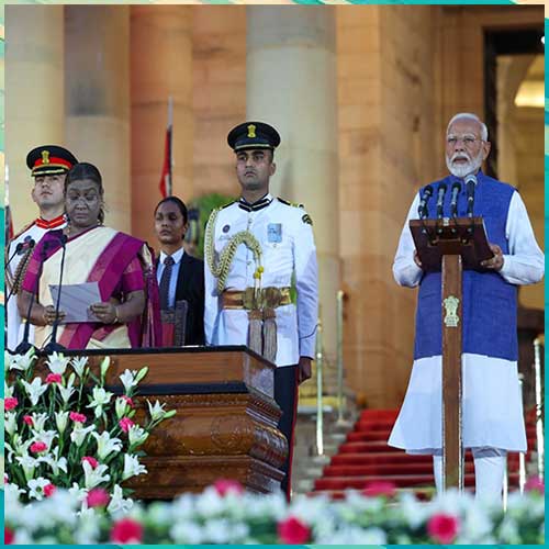 Narendra Modi's Historic Third Term: PM Sworn in for Consecutive Reign, Matches Nehru's Record