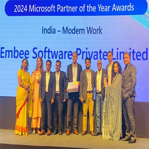 Embee Software receives 2024 Microsoft India & South Asia Partner of the Year award