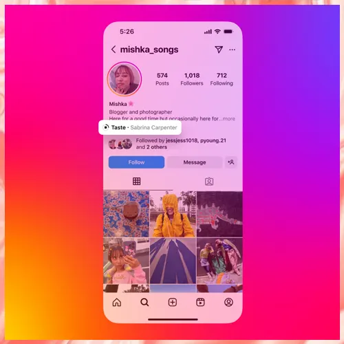 Instagram unveils "song on profile" feature similar to Myspace