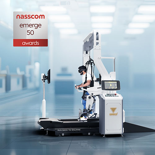 Genrobotics wins NASSCOM Emerge 50 Award for G Gaiter AI-based Robotic Gait Trainer