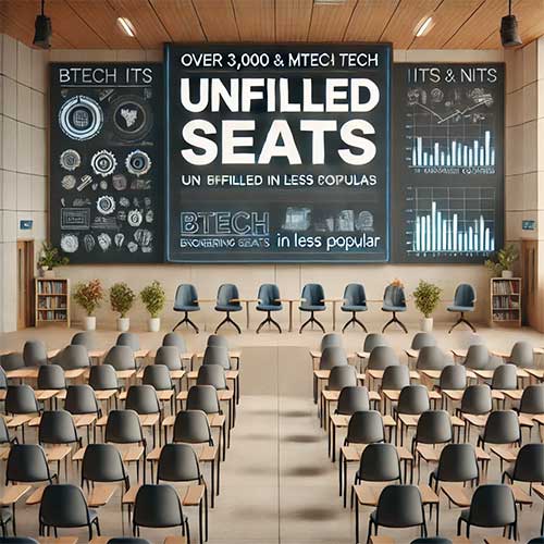 Over 3,000 BTech, MTech seats unfilled in IITs, NITs in less popular courses Over 3,000 BTech, MTech seats unfilled in IITs, NITs in less popular courses