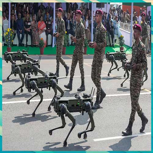 Indian army showcases Robotic Dog 'Sanjay' at the Kolkata Republic Day parade