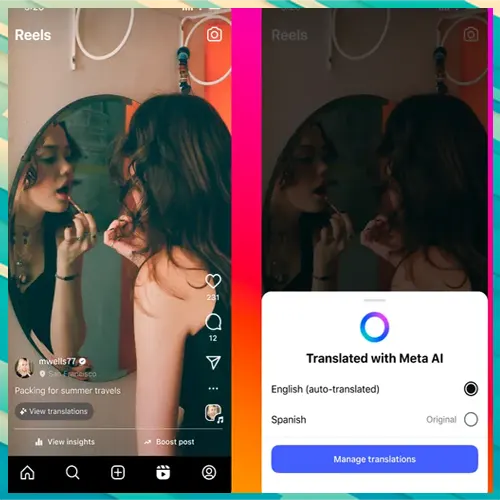 Meta rolls out AI voice translations for Reels supporting English and Spanish