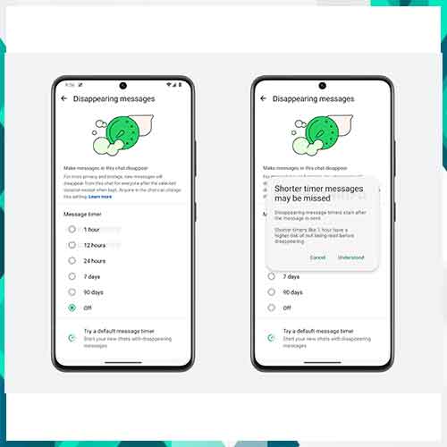 1-Hour Disappearing Messages on WhatsApp