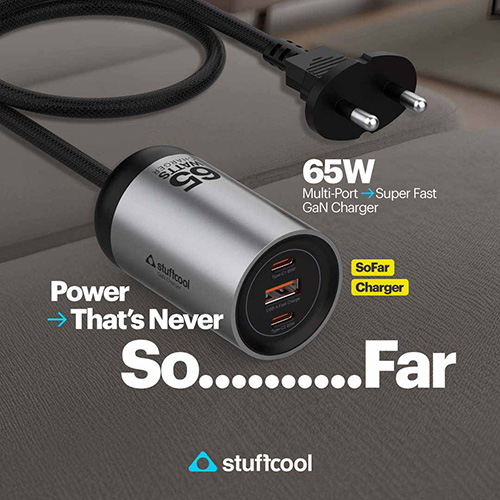 Stuffcool launches SoFar, a 65W multi-port GaN charger designed for hybrid lifestyles