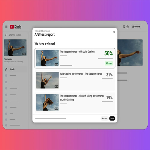 YouTube will now let creators test different titles and thumbnails on videos