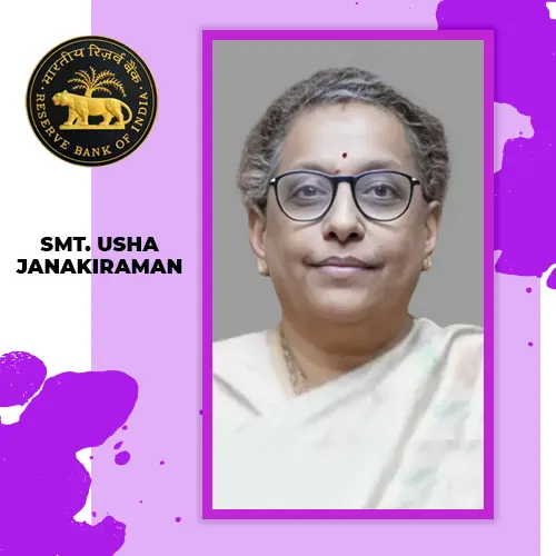 RBI names Smt. Usha Janakiraman as new Executive Director