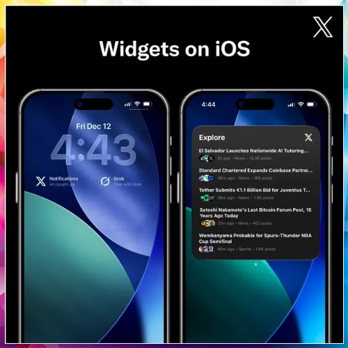 X adds home and lock screen widgets for iOS