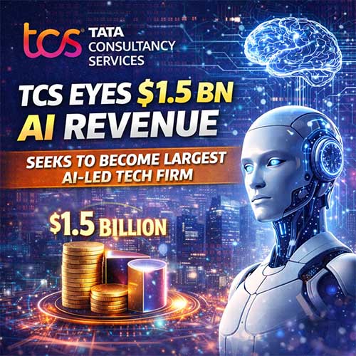 TCS eyes $1.5 bn AI revenue, seeks to become largest AI-led tech firm