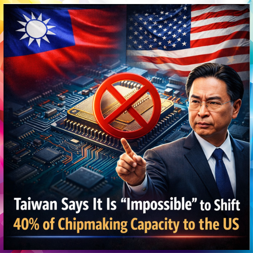 Taiwan Says It Is “Impossible” to Shift 40% of Chipmaking Capacity to the US
