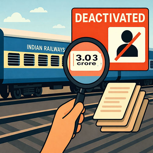 Indian Railways cracks down on ticketing fraud, deactivates 3.03 crore suspicious IDs