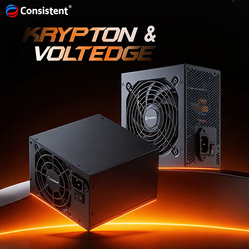 Consistent Infosystems launches Krypton 400W and VoltEdge 450W PSUs for gaming and high-performance PCs
