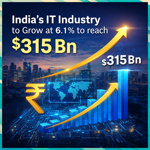 India’s IT Industry to Grow at 6.1% to reach $315 Bn in FY26, Says Nasscom
