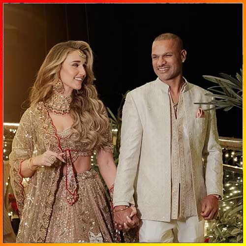 Cricketing Stars Shine at Shikhar Dhawan and Sophie Shine’s Wedding