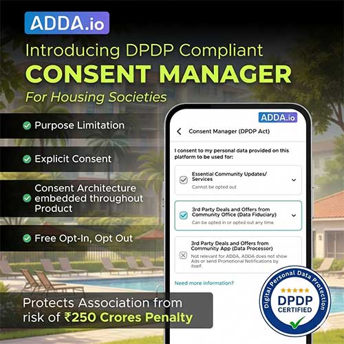 ADDA.io introduces industry-first DPDP Act compliant consent manager for housing societies