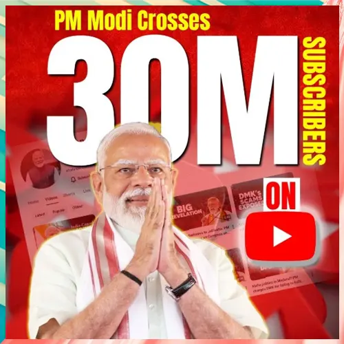 PM Modi tops global leaders with 30 million YouTube subscribers