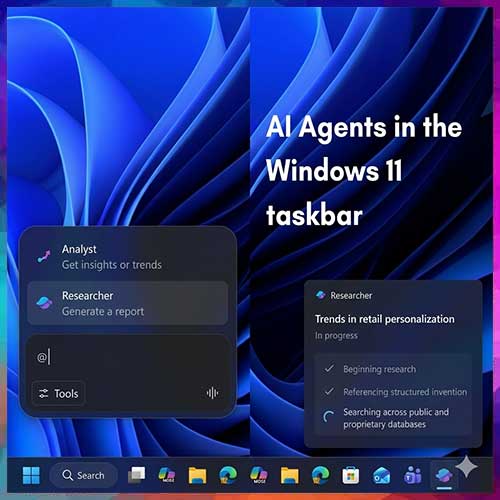 Microsoft Introduces AI Agents to Windows 11 Taskbar