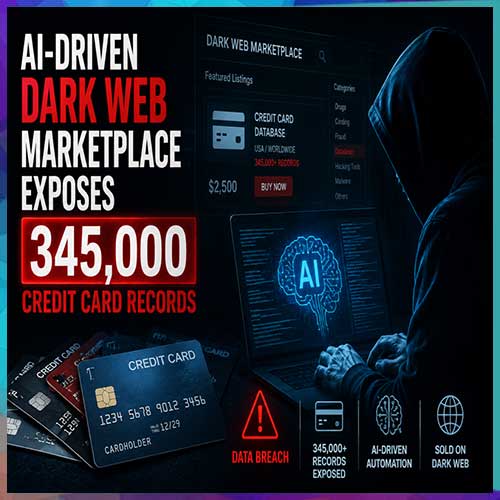 AI-Driven Dark Web Marketplace Exposes 345,000 Credit Card Records