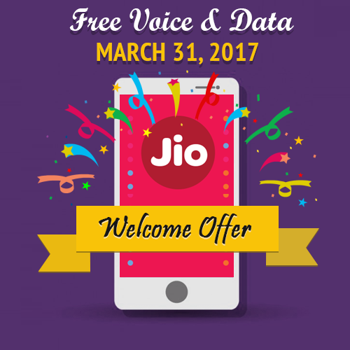 Jio Welcome Offer users to get free voice and data up to March 31, 2017