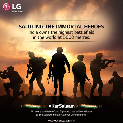 LG "KarSalaam" initiative dedicated to Indian soldiers