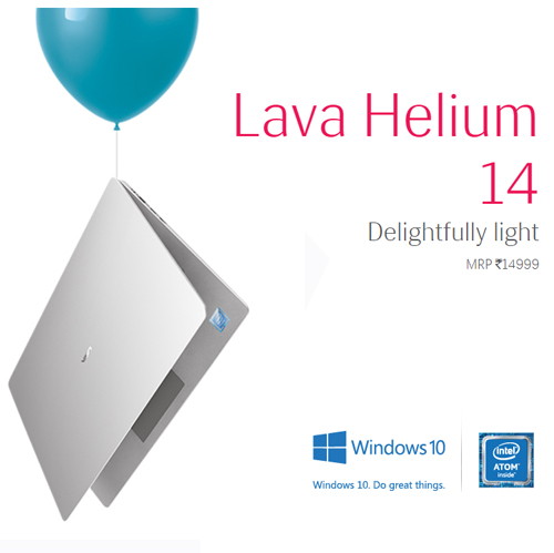 Lava enters into notebook segment with Helium 14 at Rs 14,999
