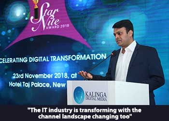 Harsha Bennur, Enterprise and Government Marketing Lead - India at NetApp addressing the audience during Tech Talk at 17th Star Nite Awards 2018