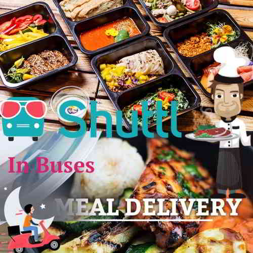 Shuttl brings food inside buses! 
